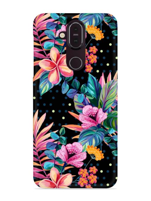 Seamless Floral Pattern Snap Case for Nokia 7.1