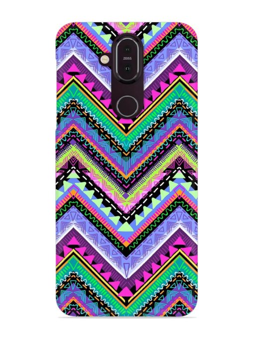 Tribal Aztec Print Snap Case for Nokia 7.1 Zapvi