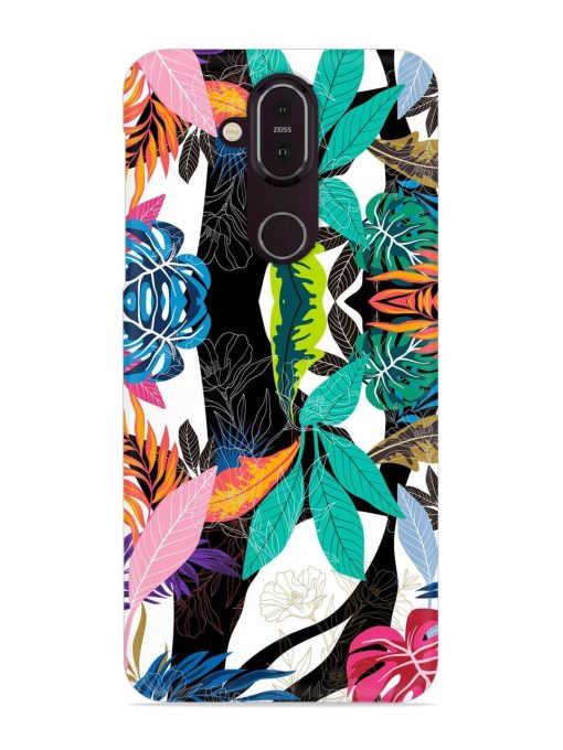 Floral Pattern Bright Snap Case for Nokia 7.1 Zapvi