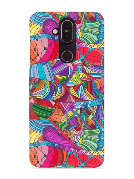 Seamless Patterns Hand Drawn Snap Case for Nokia 7.1 Zapvi