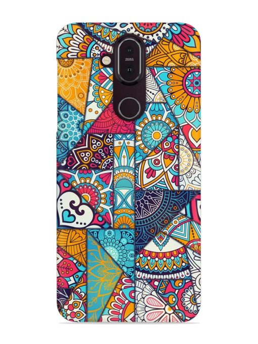 Patchwork Pattern Vintage Snap Case for Nokia 7.1 Zapvi