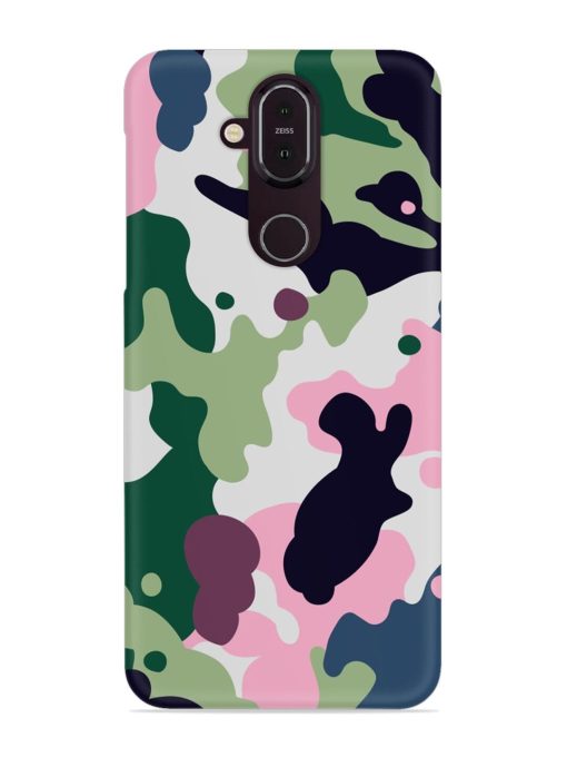 Seamless Funky Camouflage Snap Case for Nokia 7.1