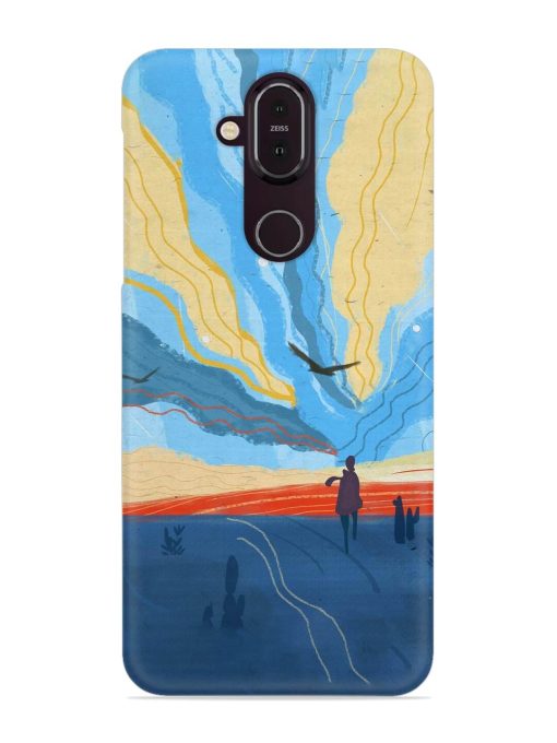 Minimal Abstract Landscape Snap Case for Nokia 7.1