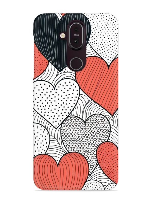 Girly Heart Seamless Snap Case for Nokia 7.1