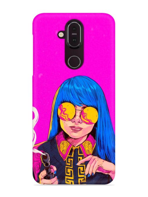 Aesthetic Anime Girl Snap Case for Nokia 7.1