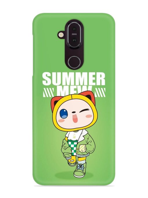 Summer Mew Snap Case for Nokia 7.1 Zapvi