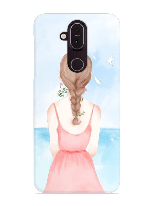 Watercolor Girl Vector Snap Case for Nokia 7.1