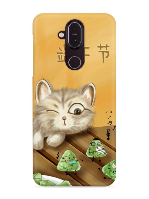 Cat Scorpion Dancing Snap Case for Nokia 7.1 Zapvi