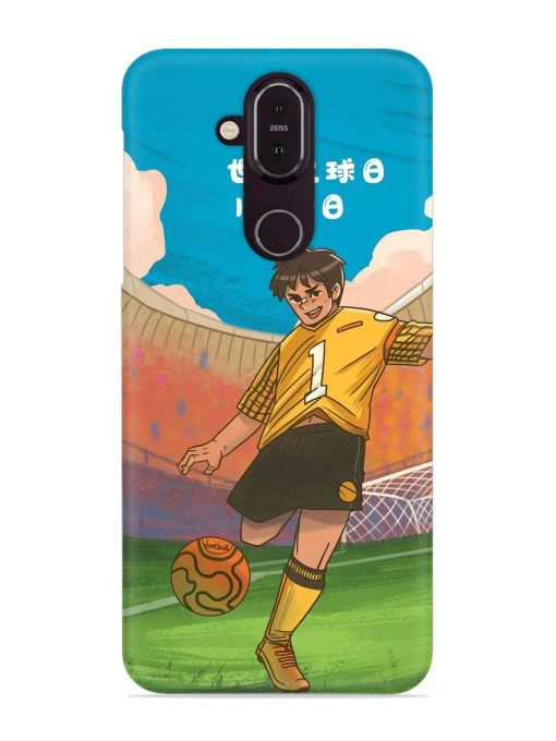 Soccer Kick Snap Case for Nokia 7.1 Zapvi