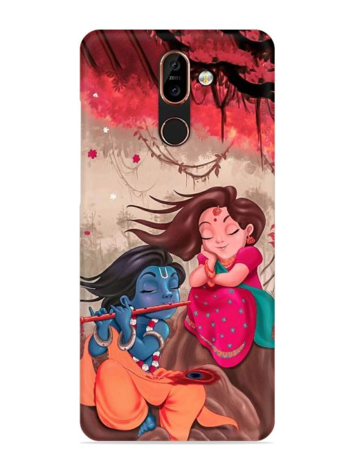 Radhe Krishna Water Art Snap Case for Nokia 7 Plus Zapvi