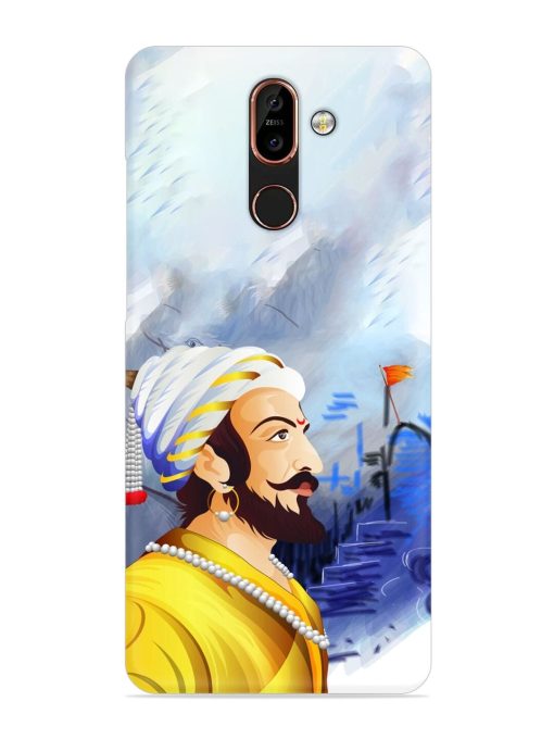 Shivaji Maharaj Color Paint Art Snap Case for Nokia 7 Plus Zapvi