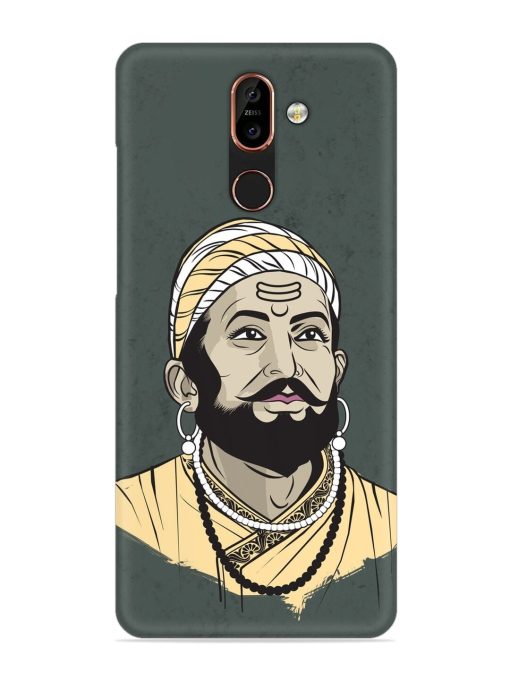 Shivaji Maharaj Vector Art Snap Case for Nokia 7 Plus Zapvi