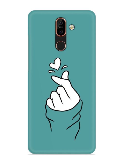 Korean Heart Sign Art Snap Case for Nokia 7 Plus Zapvi