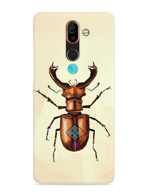 Stag Beetle Vector Snap Case for Nokia 7 Plus Zapvi