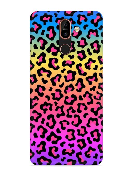 Neon Rainbow Colored Snap Case for Nokia 7 Plus Zapvi