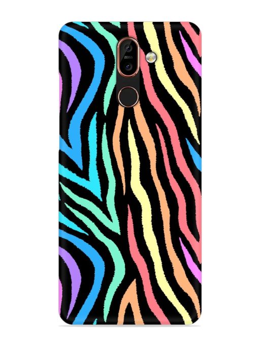 Colorful Abstract Zebra Snap Case for Nokia 7 Plus