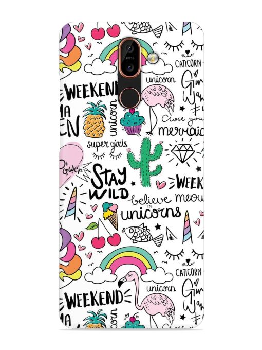 Unicorn Ice Cream Snap Case for Nokia 7 Plus