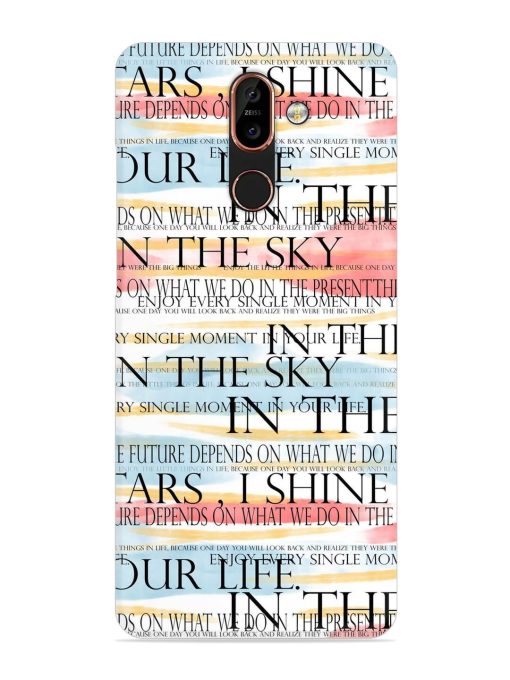 Seamless Slogans Pattern Snap Case for Nokia 7 Plus Zapvi