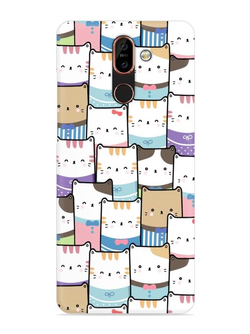 Cute Adorable Cat Snap Case for Nokia 7 Plus