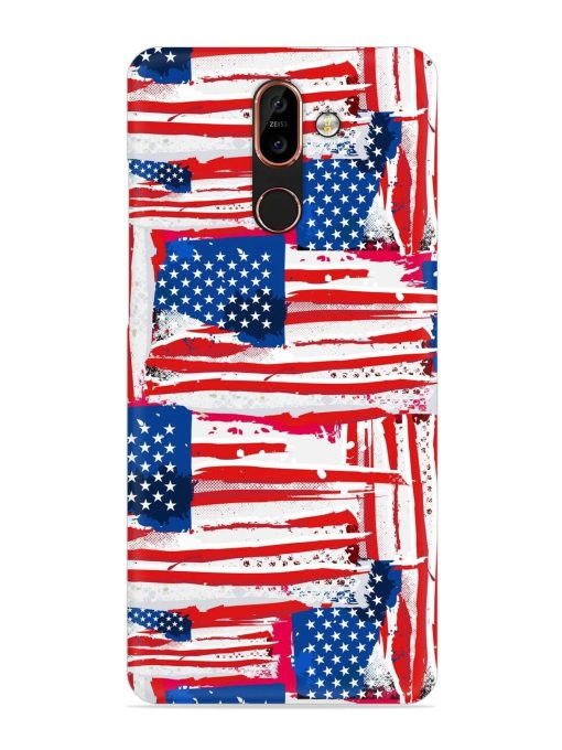 Usa Flag Seamless Snap Case for Nokia 7 Plus Zapvi