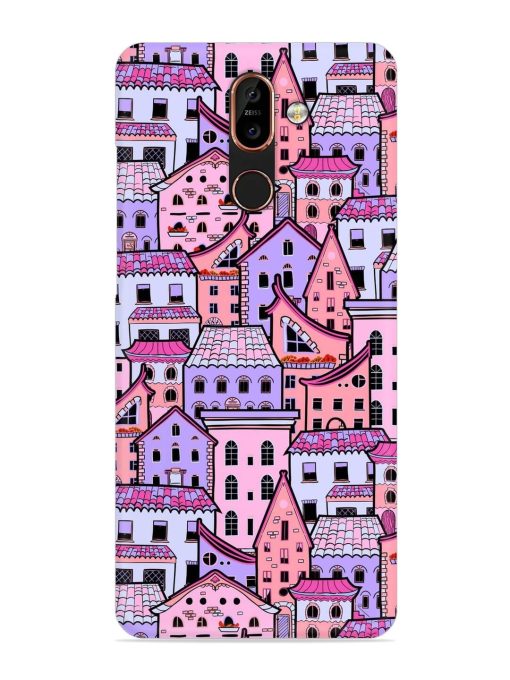 Seamless Pattern Houses Snap Case for Nokia 7 Plus Zapvi