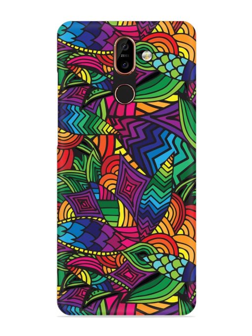 Abstract Multicolor Seamless Snap Case for Nokia 7 Plus Zapvi