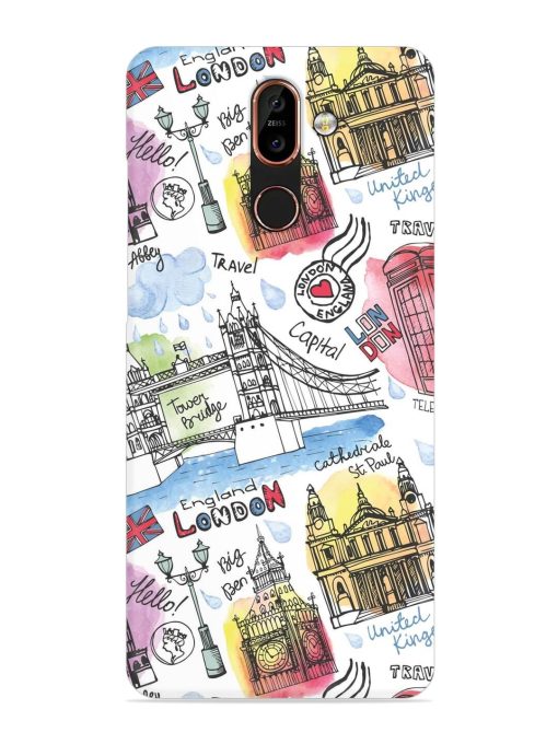 Vector London Landmark Snap Case for Nokia 7 Plus Zapvi