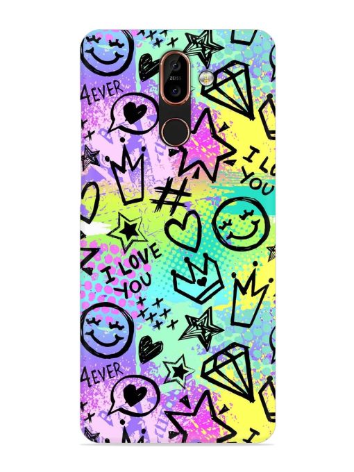 Bright Seamless Pattern Snap Case for Nokia 7 Plus