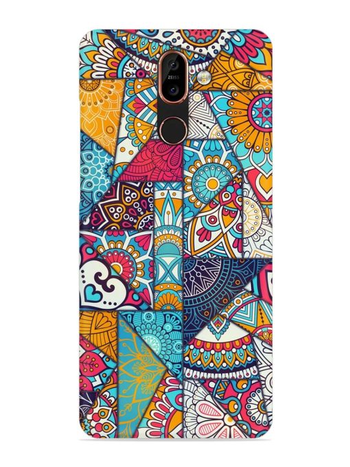 Patchwork Pattern Vintage Snap Case for Nokia 7 Plus Zapvi