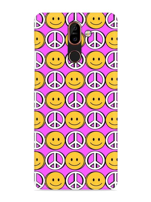 Smiley Face Peace Snap Case for Nokia 7 Plus Zapvi