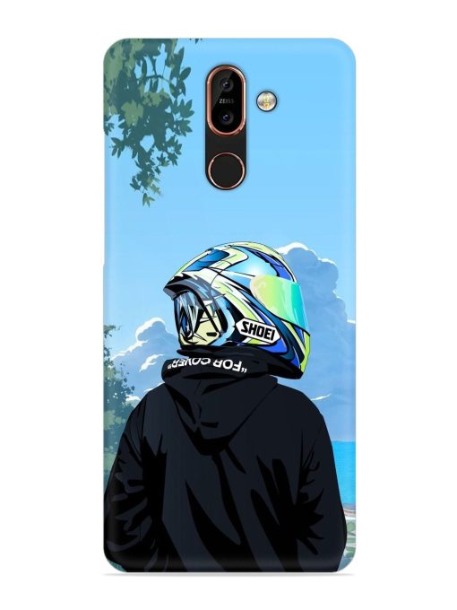 Rider With Helmet Snap Case for Nokia 7 Plus Zapvi