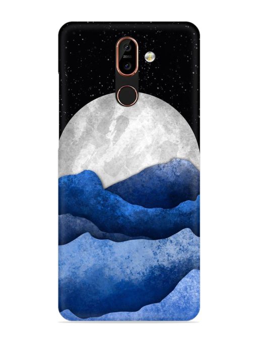 Full Moon Mountain Vector Snap Case for Nokia 7 Plus Zapvi