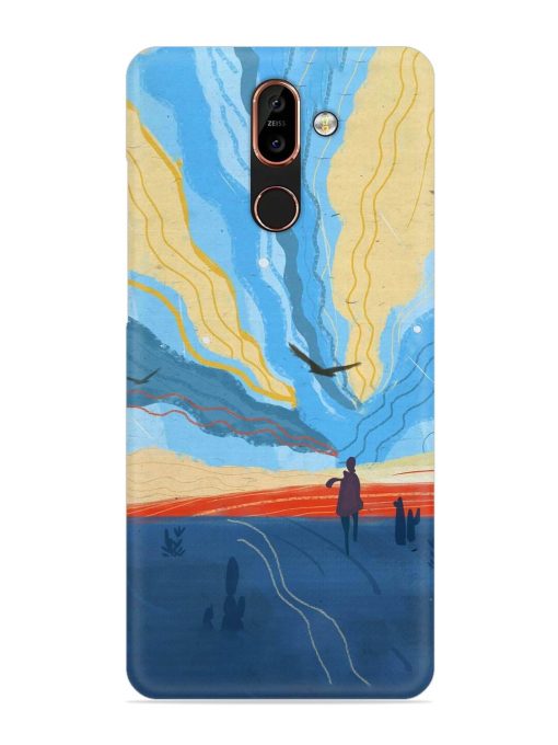 Minimal Abstract Landscape Snap Case for Nokia 7 Plus Zapvi