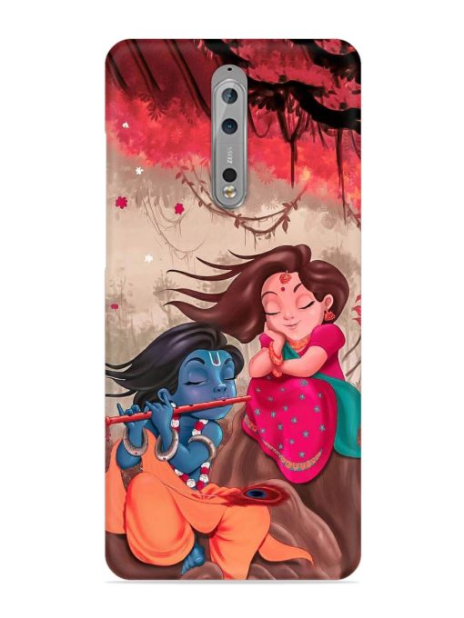 Radhe Krishna Water Art Snap Case for Nokia 8 Zapvi