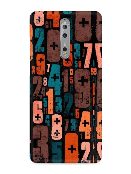 0 To 9 Art Snap Case for Nokia 8 Zapvi