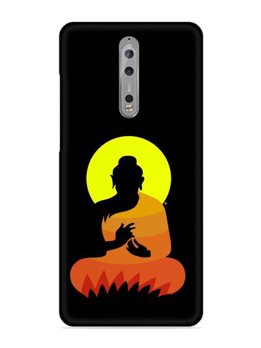 Buddha Art Black Snap Case for Nokia 8 Zapvi