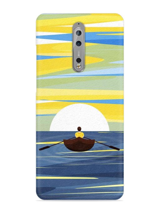 Rowing Person Ferry Paddle Snap Case for Nokia 8 Zapvi