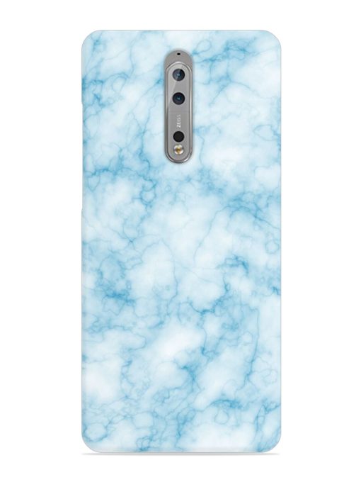 Blue White Natural Marble Snap Case for Nokia 8 Zapvi