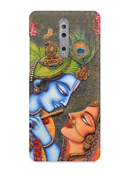 Lord Radha Krishna Flute Art Snap Case for Nokia 8