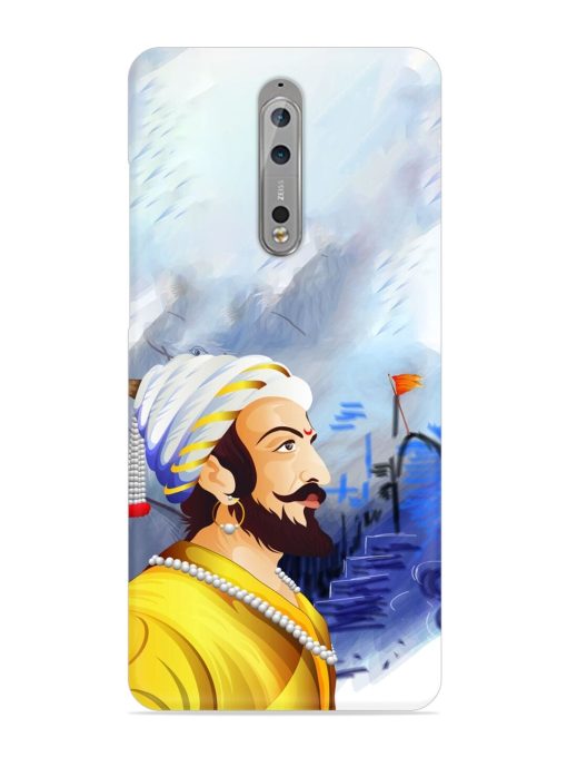 Shivaji Maharaj Color Paint Art Snap Case for Nokia 8