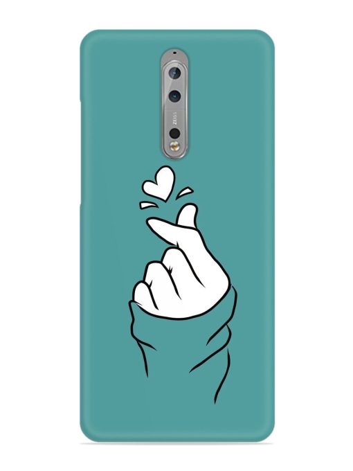 Korean Heart Sign Art Snap Case for Nokia 8