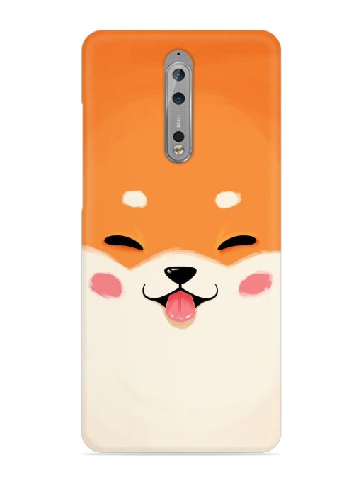 Cute Dog Face Vector Snap Case for Nokia 8 Zapvi