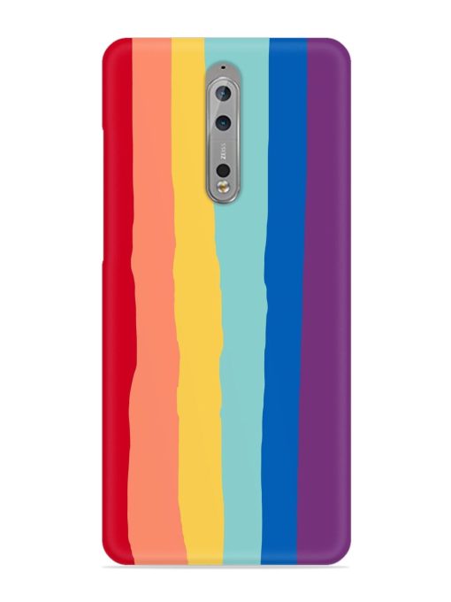 Rainbow Genuine Liquid Snap Case for Nokia 8 Zapvi