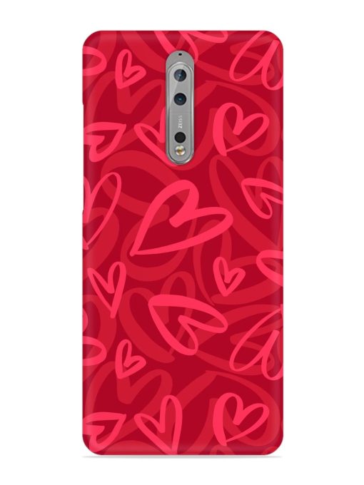 Seamless Romantic Pattern Snap Case for Nokia 8 Zapvi