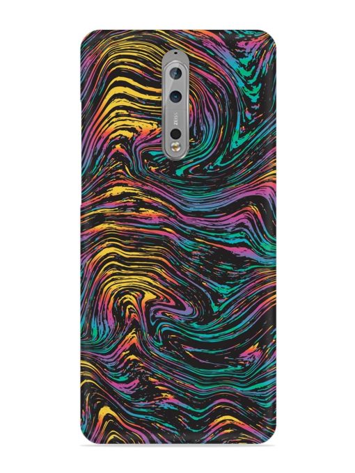 Abstract Liquid Colors Snap Case for Nokia 8 Zapvi