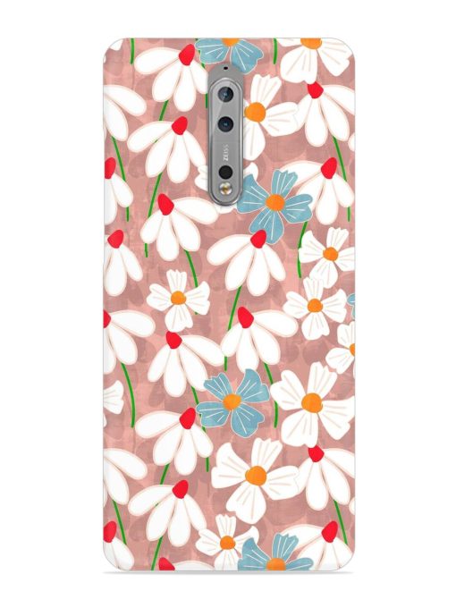 Abstract Petal Flowers Snap Case for Nokia 8