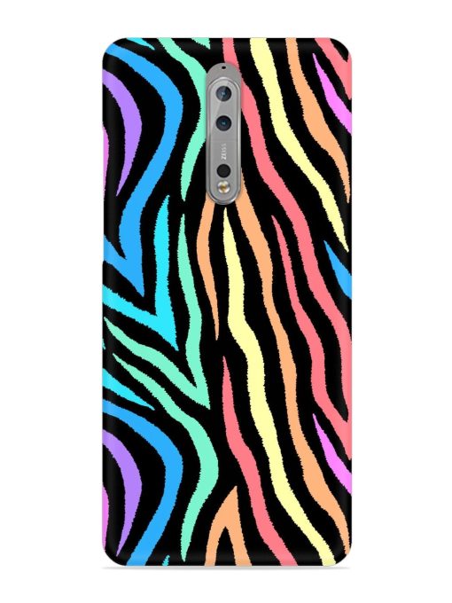 Colorful Abstract Zebra Snap Case for Nokia 8 Zapvi