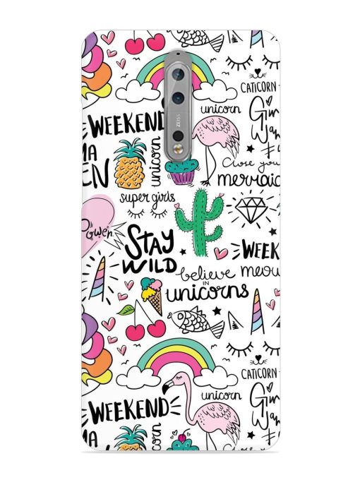 Unicorn Ice Cream Snap Case for Nokia 8