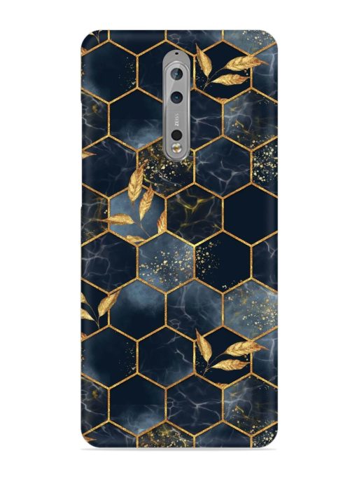 Marble Hexagon Seamless Snap Case for Nokia 8