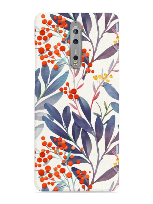 Seamless Floral Pattern Snap Case for Nokia 8 Zapvi